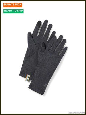 Smartwool Thermal Merino Wool Skiing Gloves - Medium, Pull On